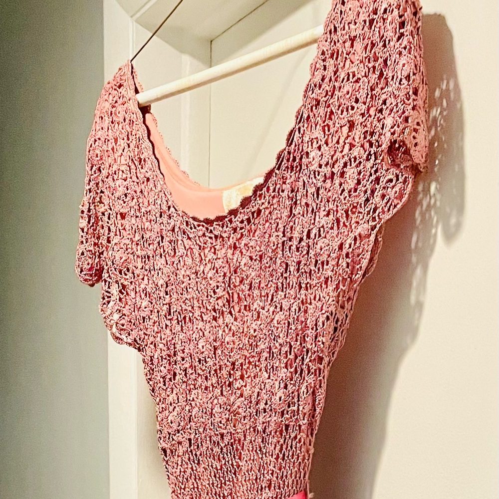 Cocktails anyone? Beautiful ankle length crochet dress!
